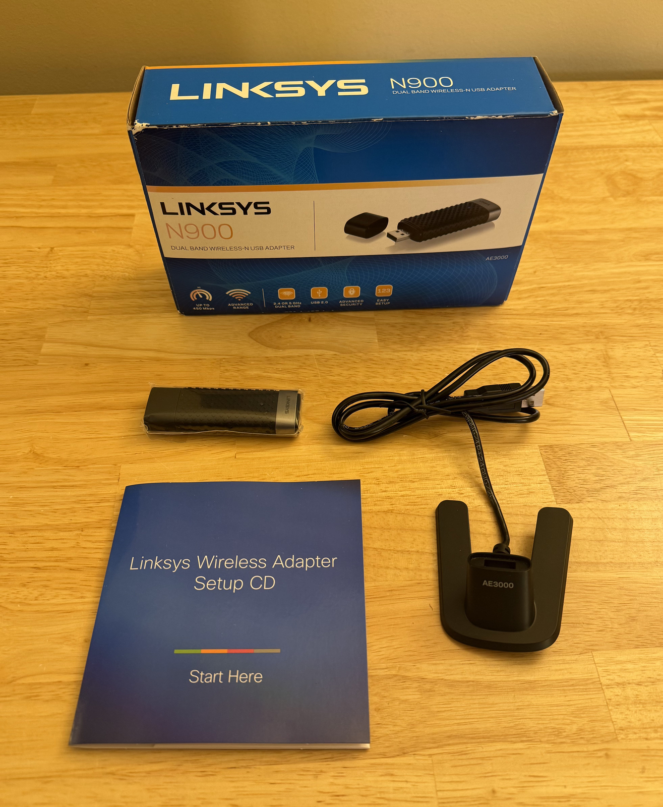 Linksys AE3000-NP N900 USB Adapter Dual Band Wireless N USB Adapter