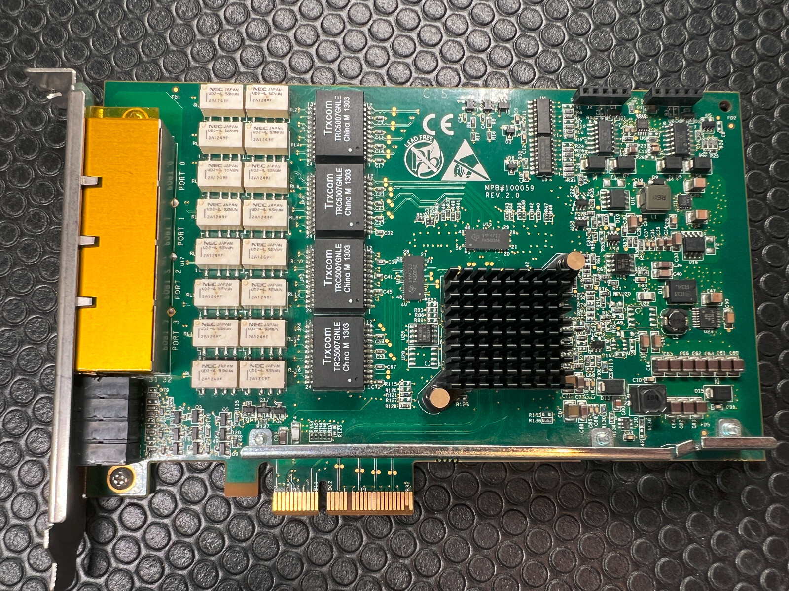 Riverbed 410-00044-01 Rev 2.0 Quad Port PCIe Gigabit Bypass Network Card