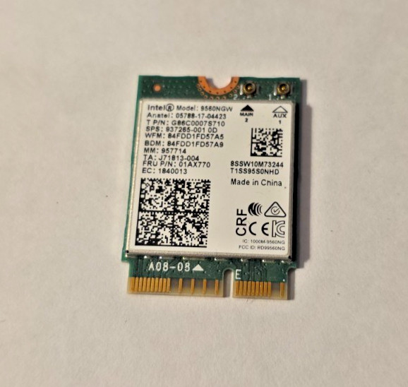 Wireless 9560 Intel 9560NGW 802.11ac NGFF WiFi Bluetooth FRU 01AX768