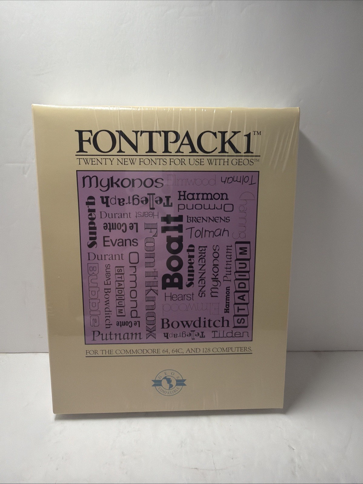 Berkeley Softworks Commodore 64/64C/128 Computers Floppy Disks FONTPACK1 NIB
