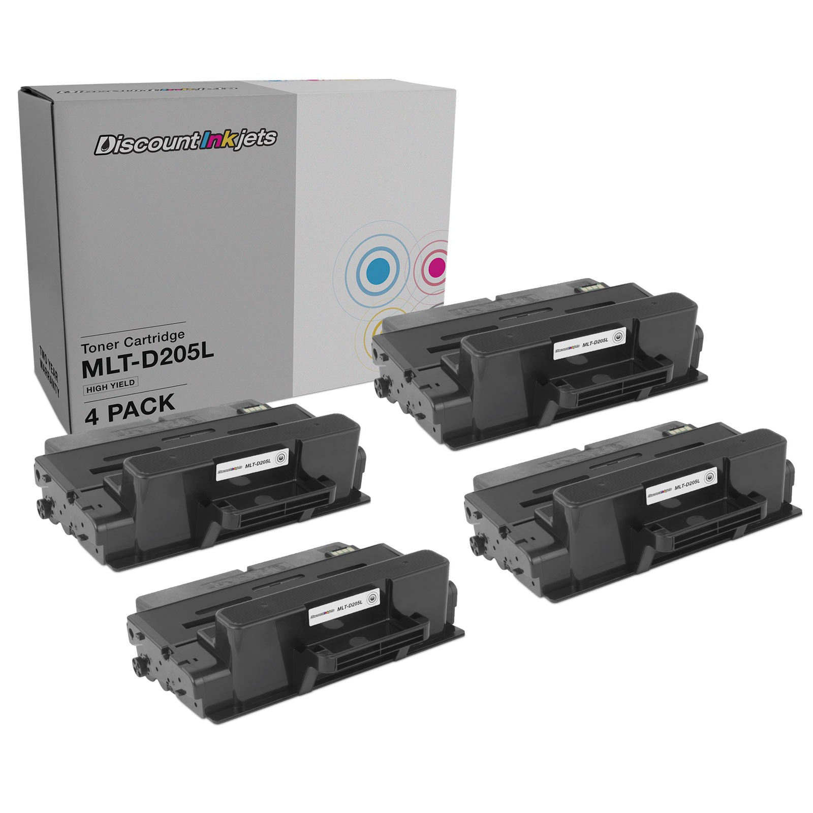 4PK Compatible MLT-D205L D205L BLACK Toner for Samsung ML-3312ND ML-3712 ML-3312