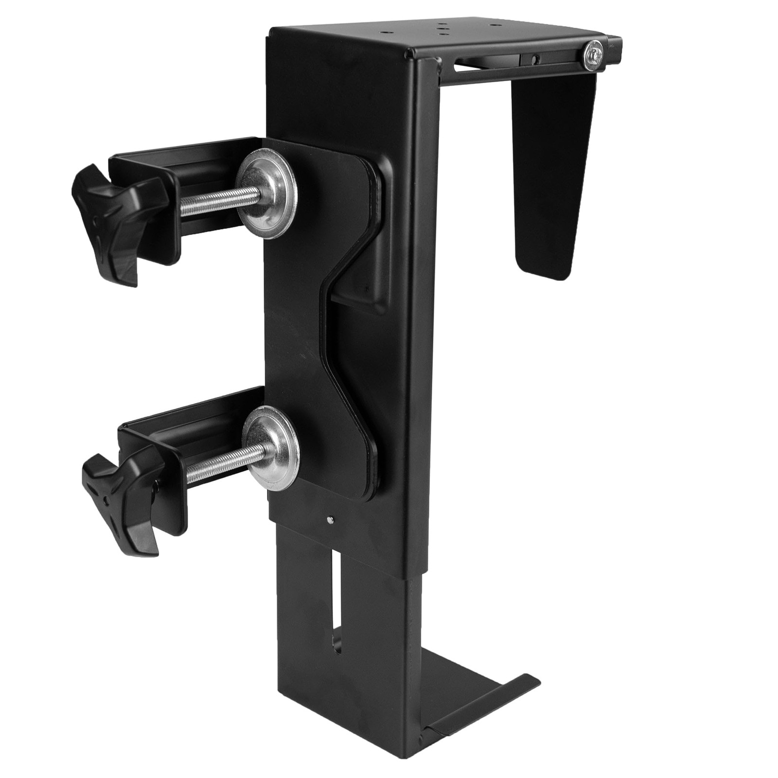 Adjustable ClampOn Desk Leg PC Mount Computer Case CPU Holder Black 1 PC