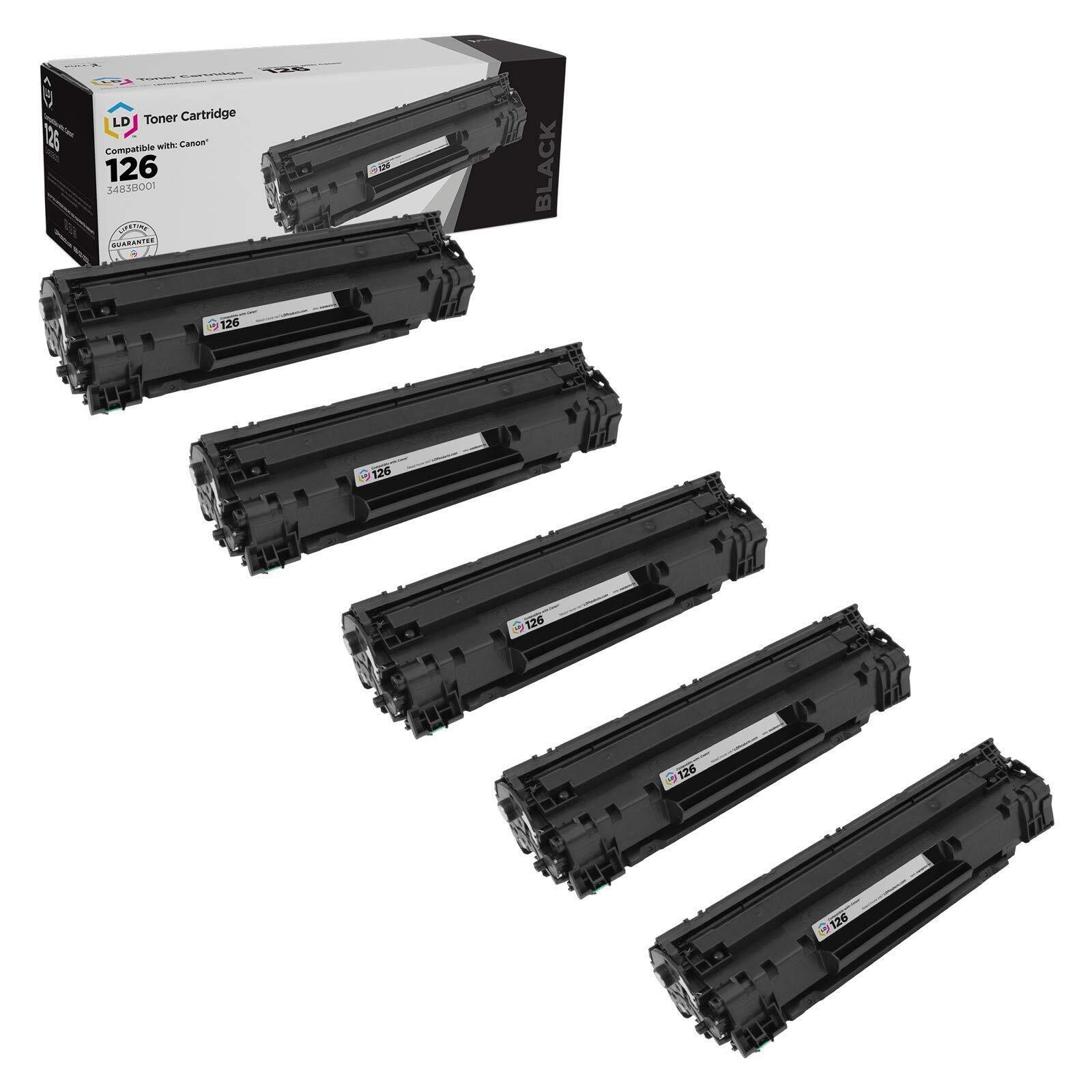 LD Products Compatible Toner Cartridge for Canon 126 3483B001 Black 5pk