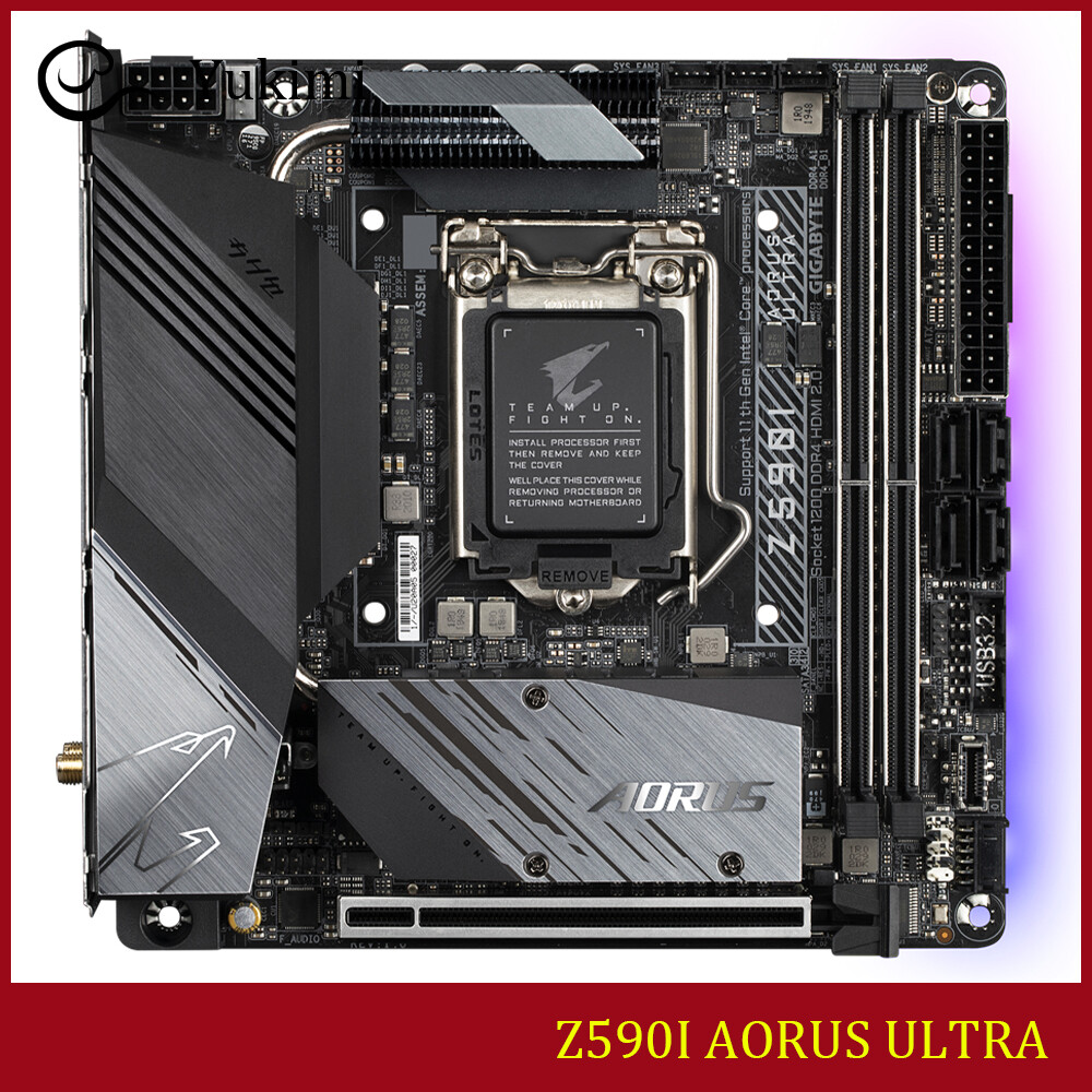 FOR GIGABYTE Z590I AORUS ULTRA LGA1200 DDR4*2 64GB Mini-ITX Motherboard Test OK