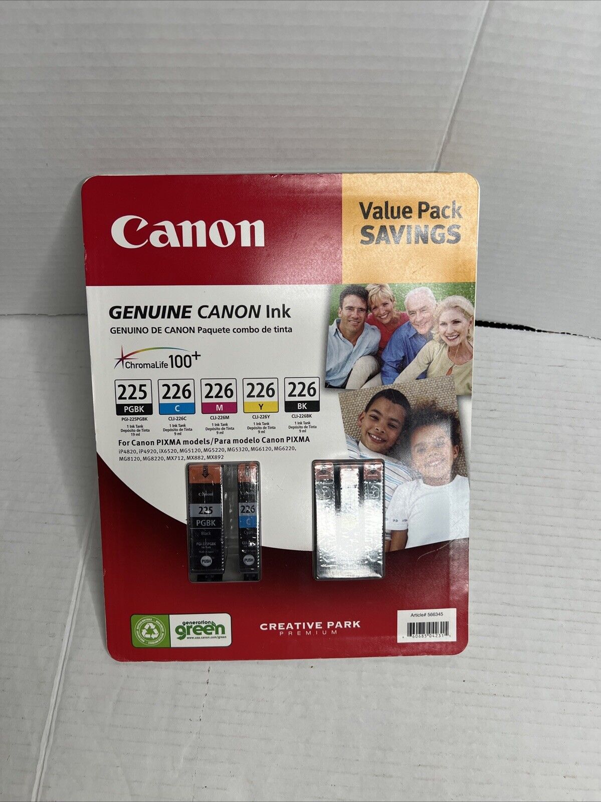 5-PK NEW SEALED GENUINE CANON pixma PGI-225 PGBK CLI-226 BK C M Y ink cartridge