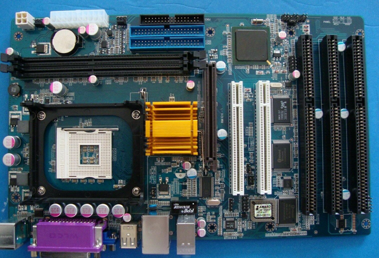 Intel 845GL P4 Motherboard 3 ISA Slots Socket 478 ( USED )