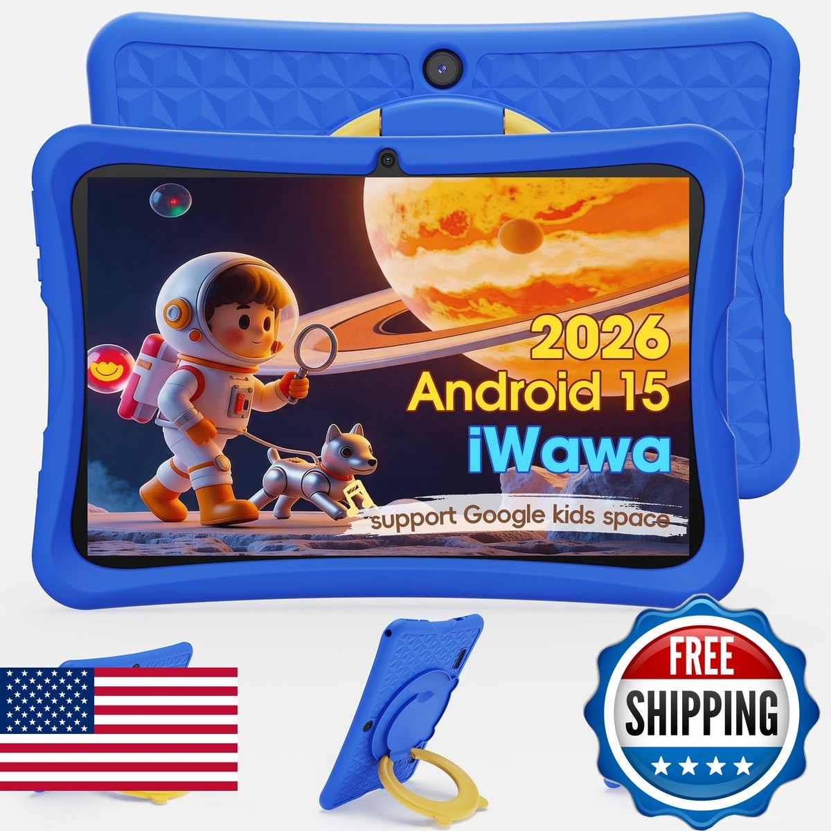 DigiLand Android 15 Kids Tablet,10.1 Inch Tablets,6GB RAM+32GB ROM (expand TF)