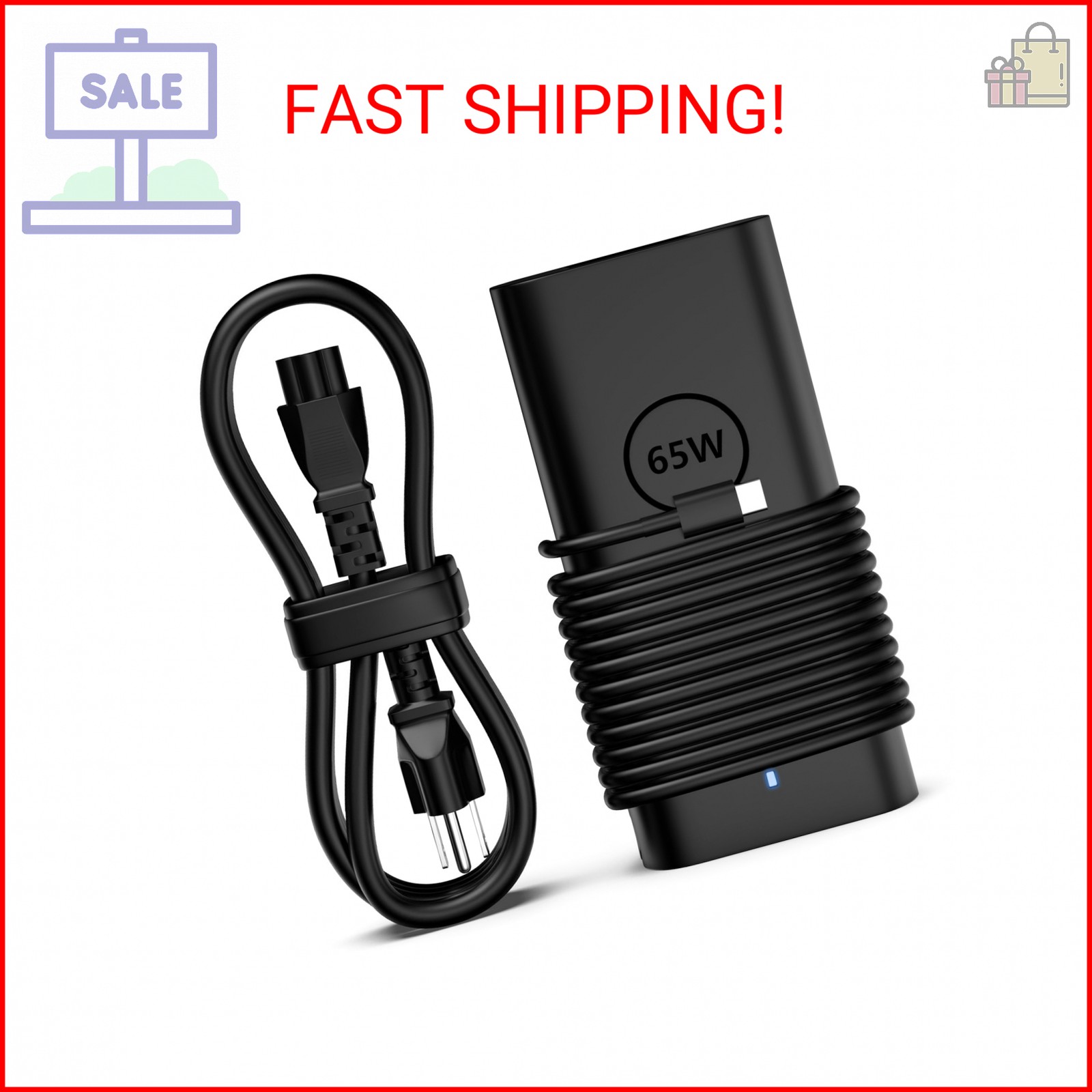 DECSZDY Replacement for Dell Laptop Charger 65W USB-C;Compatible with All Dell C