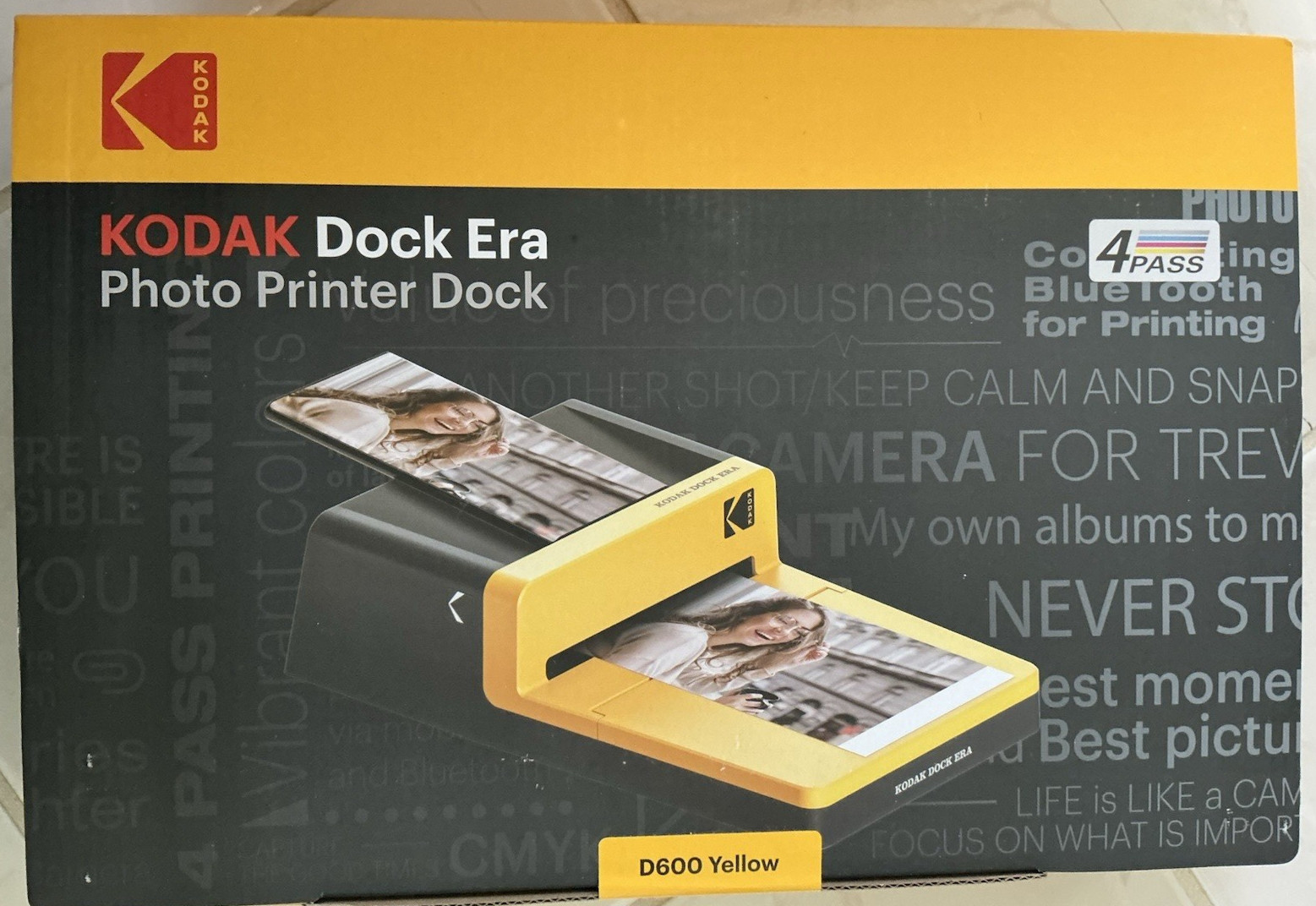 KODAK Dock ERA Plus 4PASS Instant Photo Printer, 4x6 inches, 90 Sheets Bundle