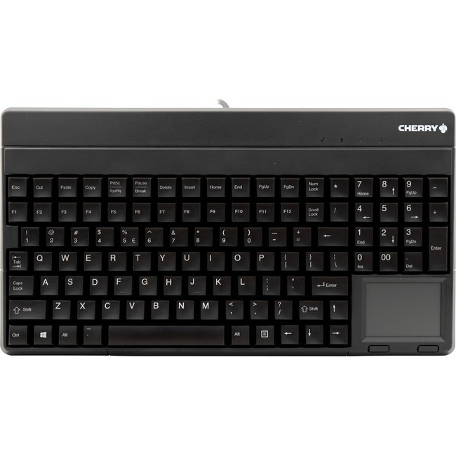 Cherry SPOS G86-62401 Compact Keyboard with Integrated Touchpad Black