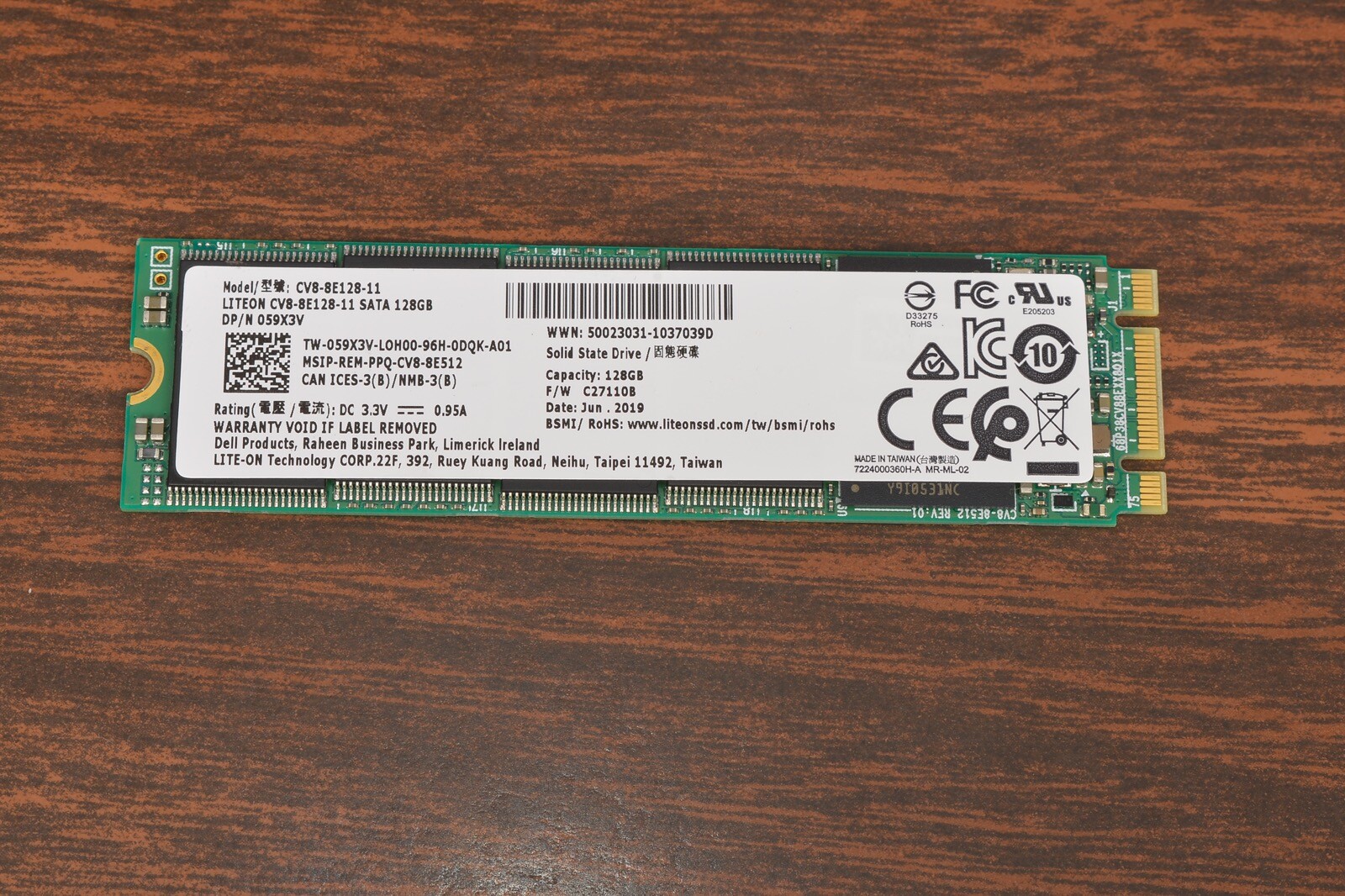 Dell 059X3V 128GB LITEON CV8-8E12811 M.2 SSD SATA  Inspiron 3190
