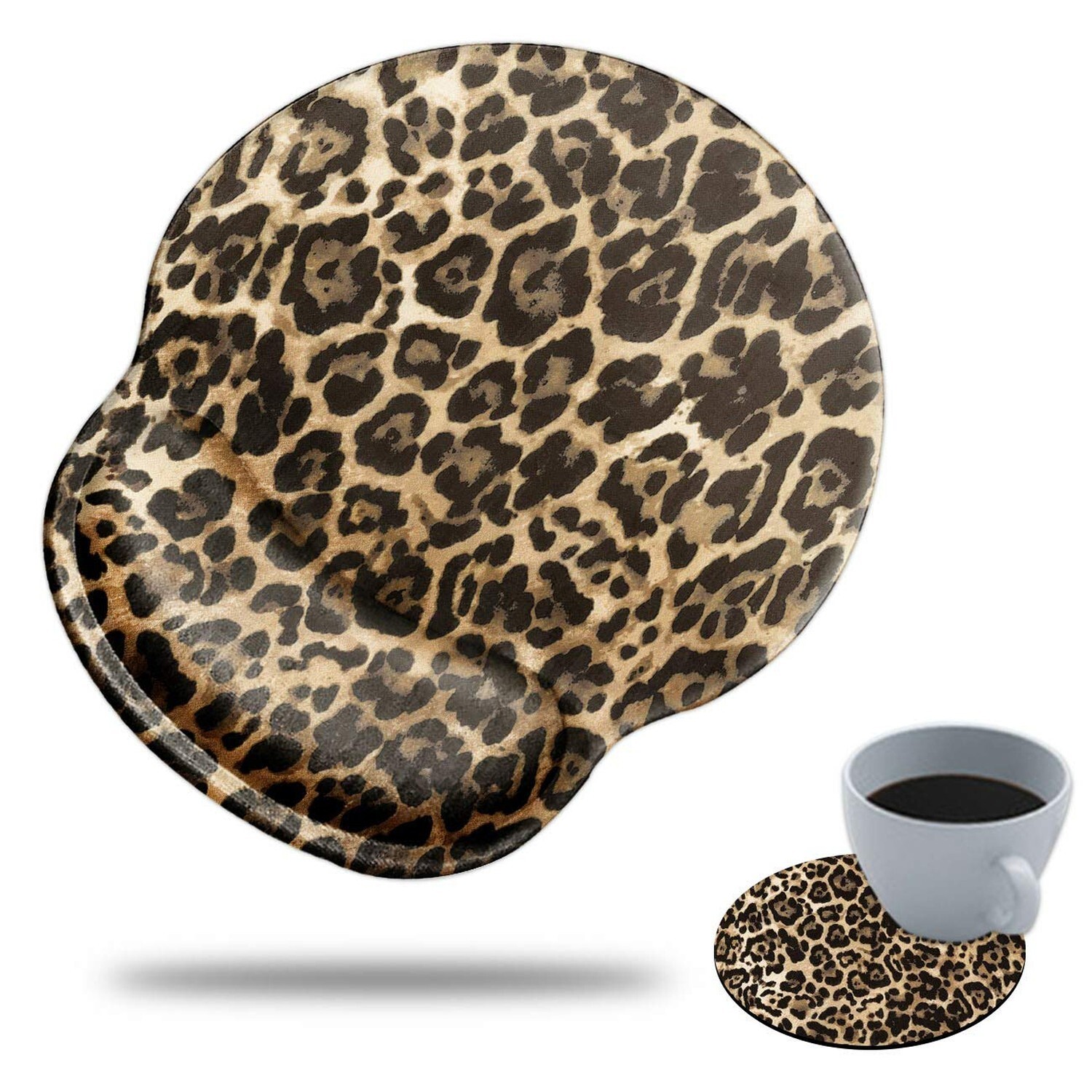 Gaming Mouse Pad with Wrist Support, Spsun Leopard Grain Pattern Custom Desig...