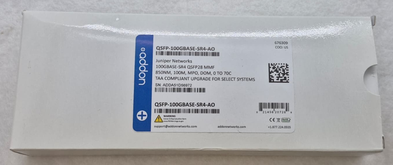 AddOn Juniper Networks QSFP-100GBase-SR4-A0 Transceiver Module