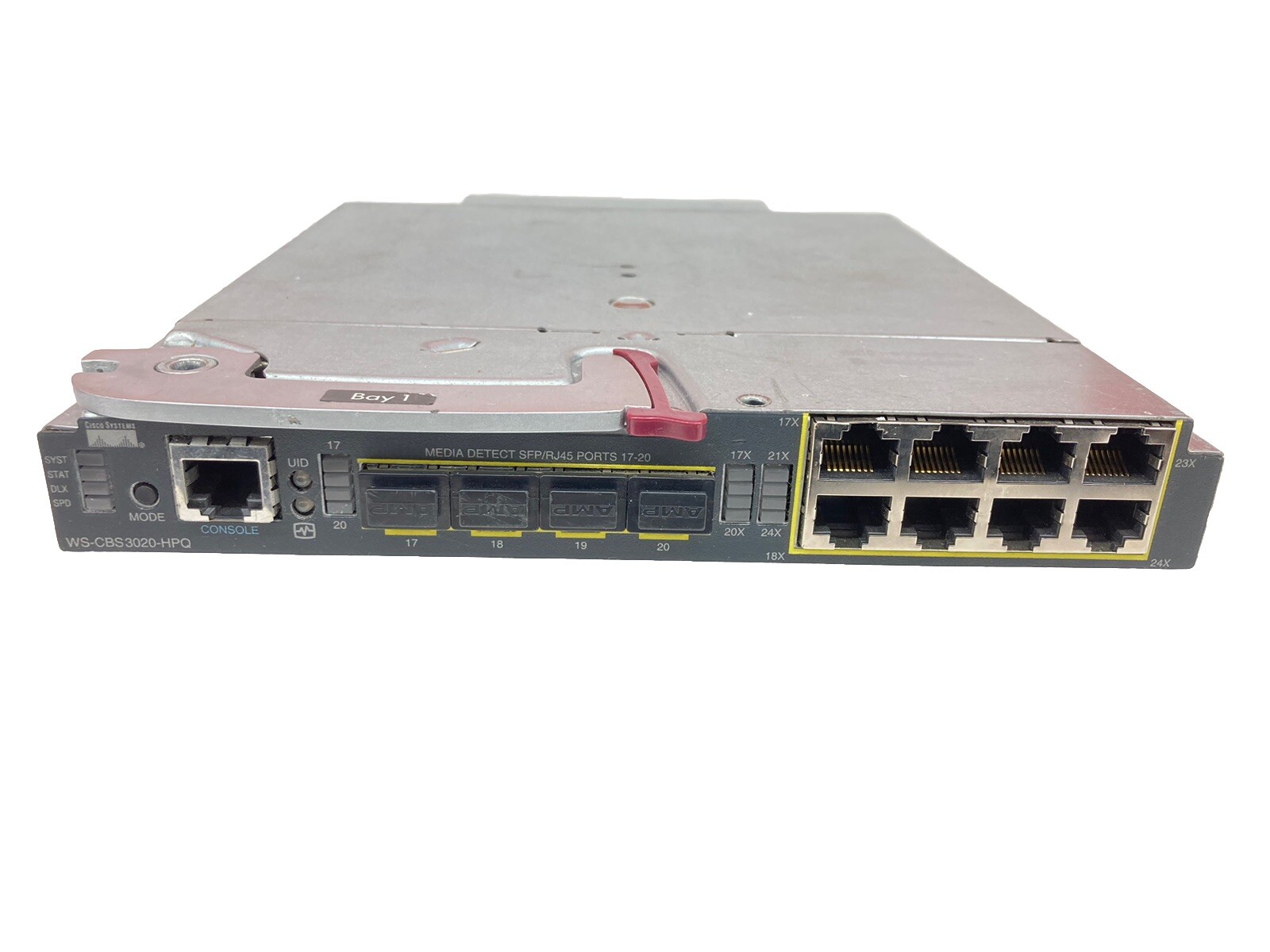 Cisco WS-CBS3020-HPQ Blade Switch Module 8 RJ45 Network Port + 4 x SFP.  g003