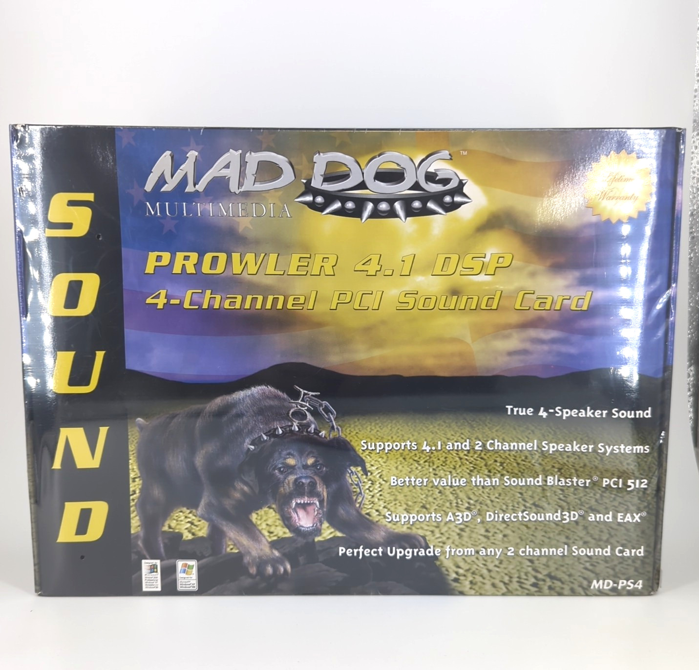 Mad Dog Prowler 4.1 DSP 4-Channel PCI Sound Card  Multimedia MD-PS4 New sealed