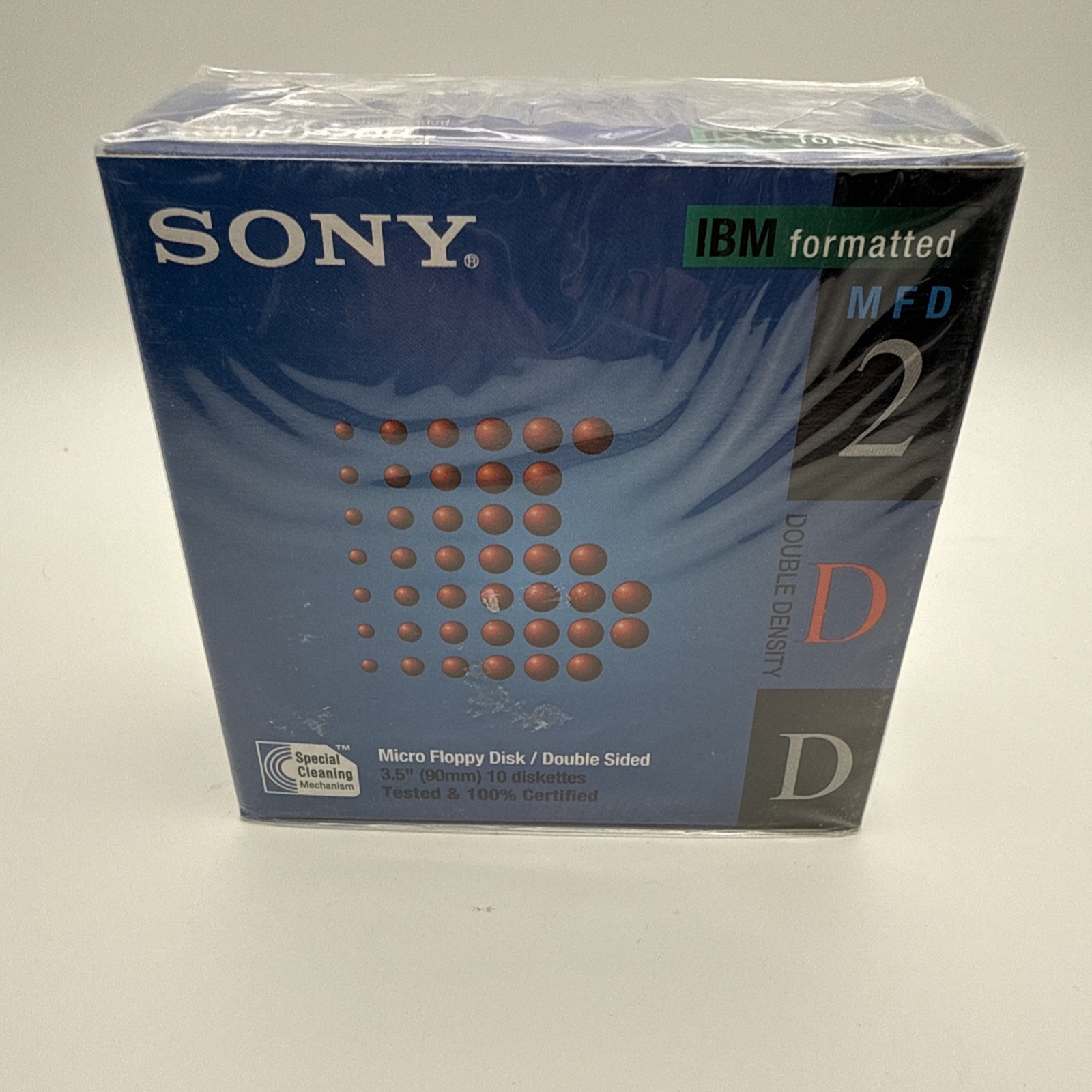 NEW SEALED Sony Micro 3.5" Floppy Disc IBM Double Sided 10MFD-2HD 10 Pack