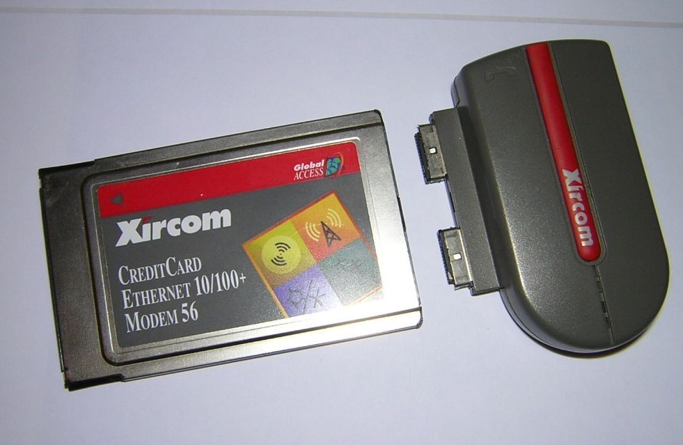 Xircom PCMCIA 10/100 Ethernet LAN+Modem 56k PC Card CEM56-100 w/ Minidock Dongle