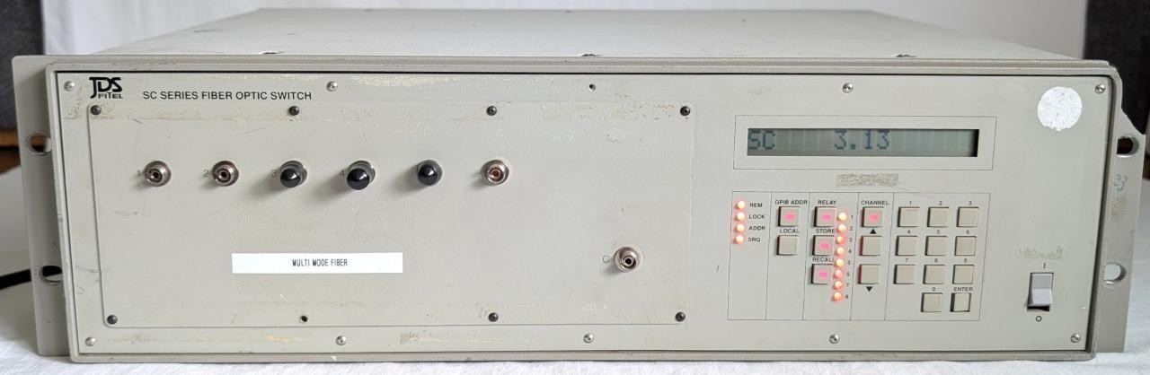 JDS Fitel SC Series 1x4 Multi-Mode Programmable Fiber Optic Switch, Model SC0104