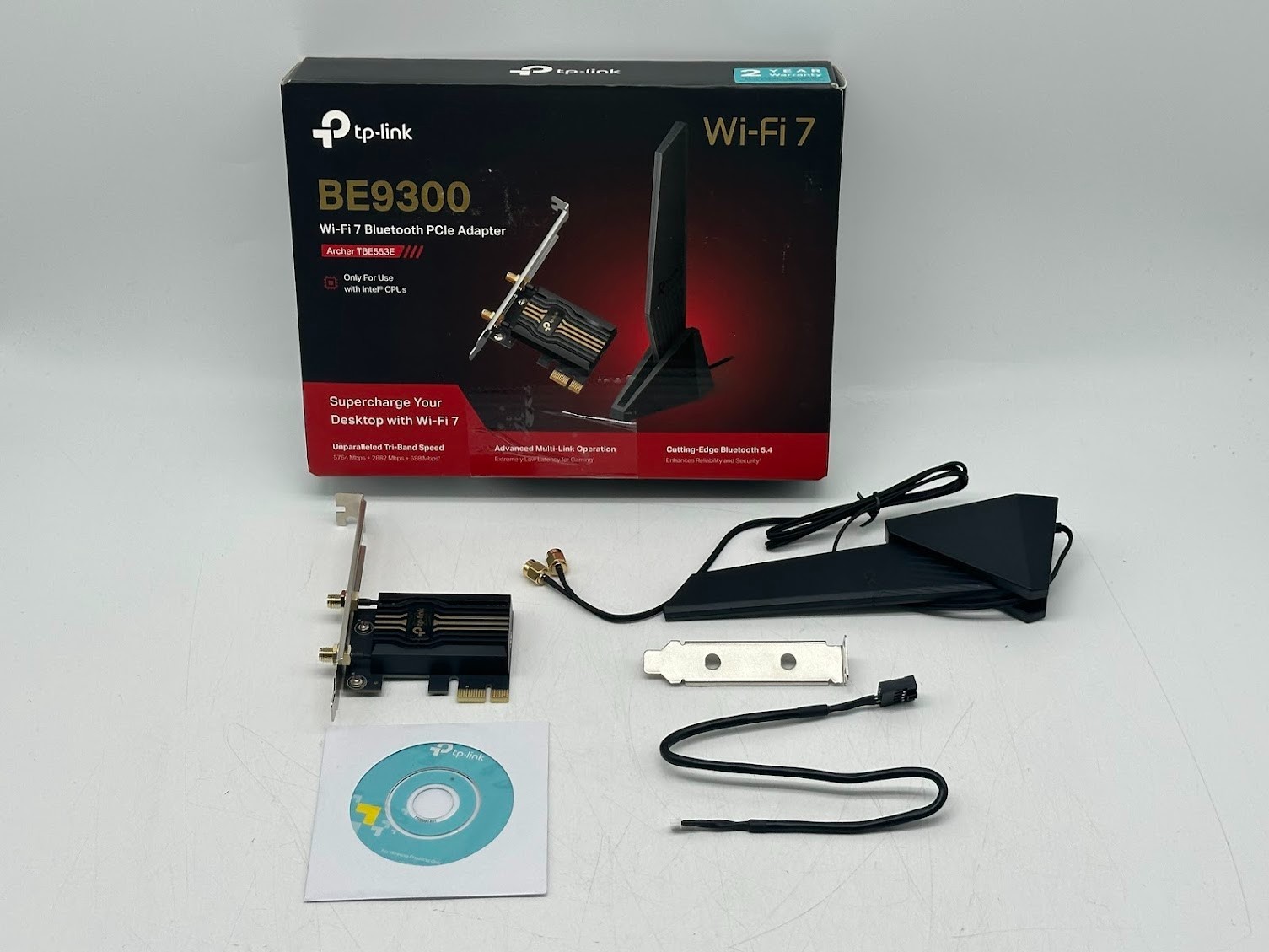 TP-Link WiFi 7 BE9300 PCIe WiFi Card for Desktop PC(Archer TBE550E)