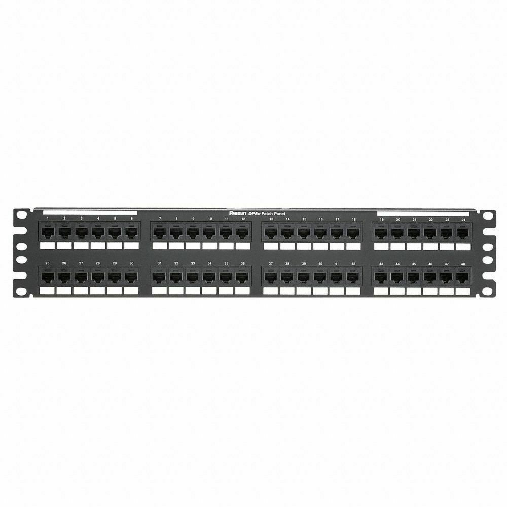 Panduit PAN-NET 48 Port 2RU Flat Punchdown Patch Panel DP485E88TGY Cat5e