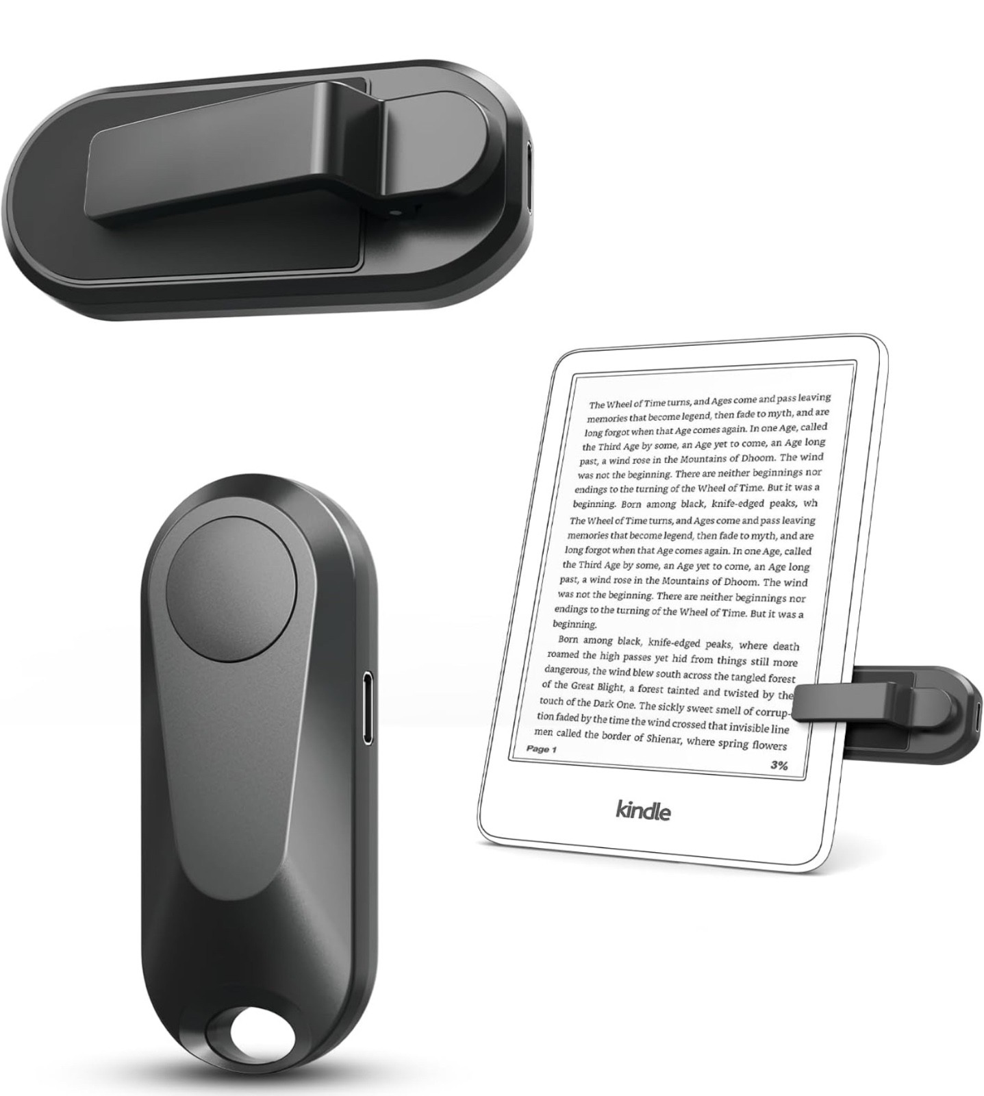 Remote Control Page Turner for Kindle Paperwhite Oasis Kobo eReaders, Camera Cam