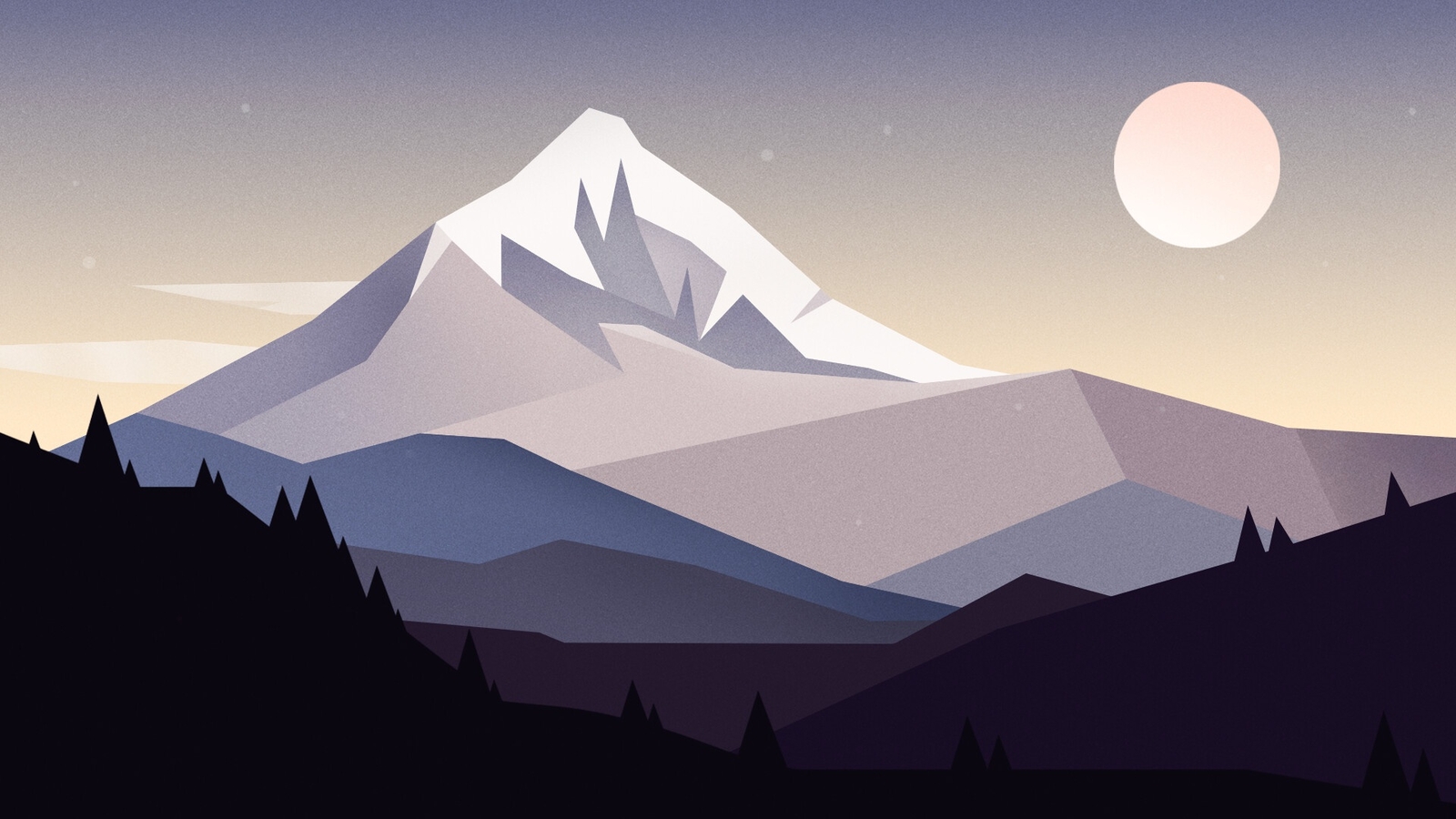 Landscape mountains nature minimalism Custom Gaming Mat Desk