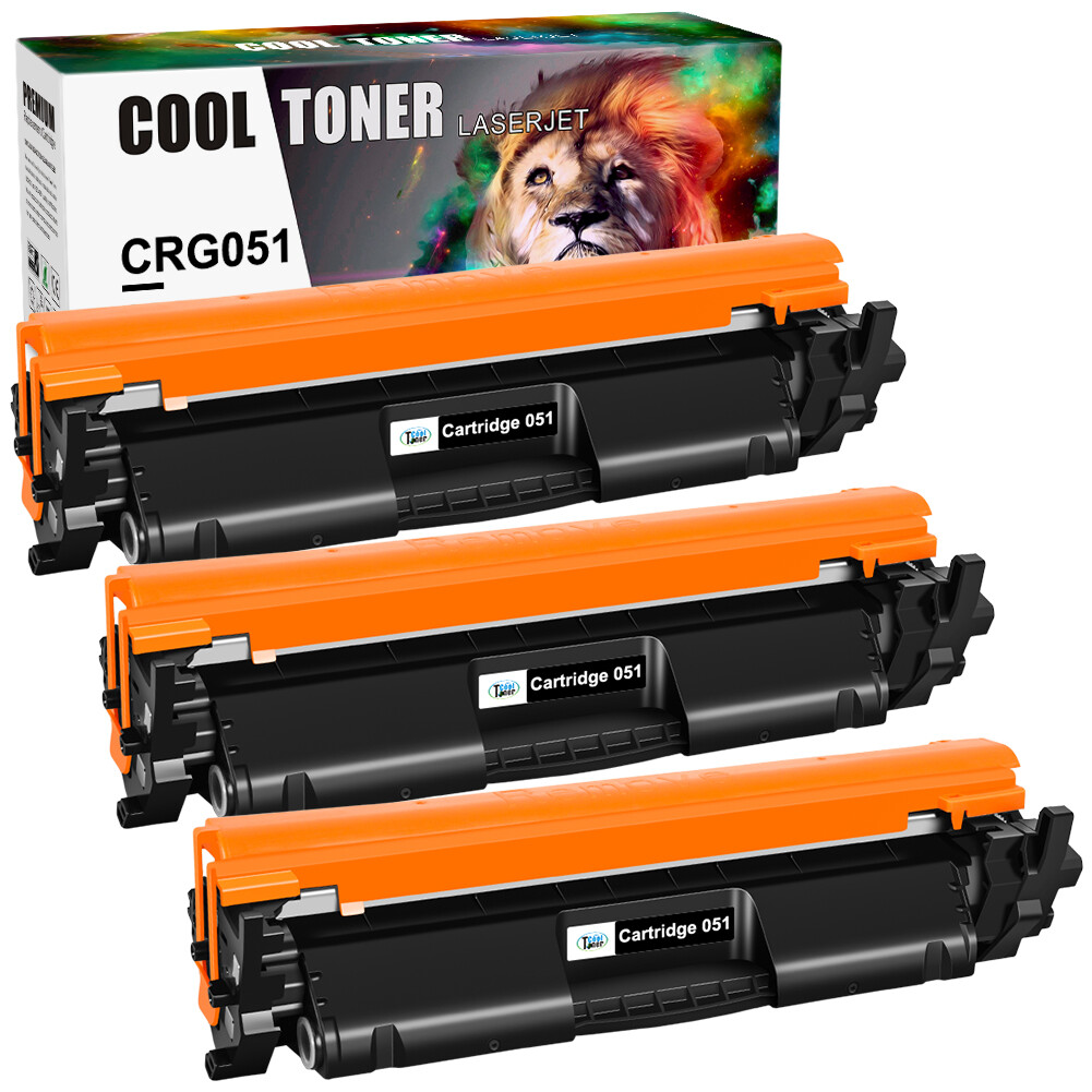 3 Pack CRG-051 Toner Cartridge For Canon ImageCLASS MF264dw MF269dw Printer