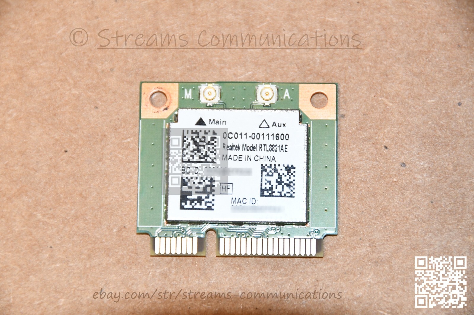 ASUS M32CD Desktop PC Wireless Wi-Fi Card with Bluetooth (Realtek RTL8821AE)