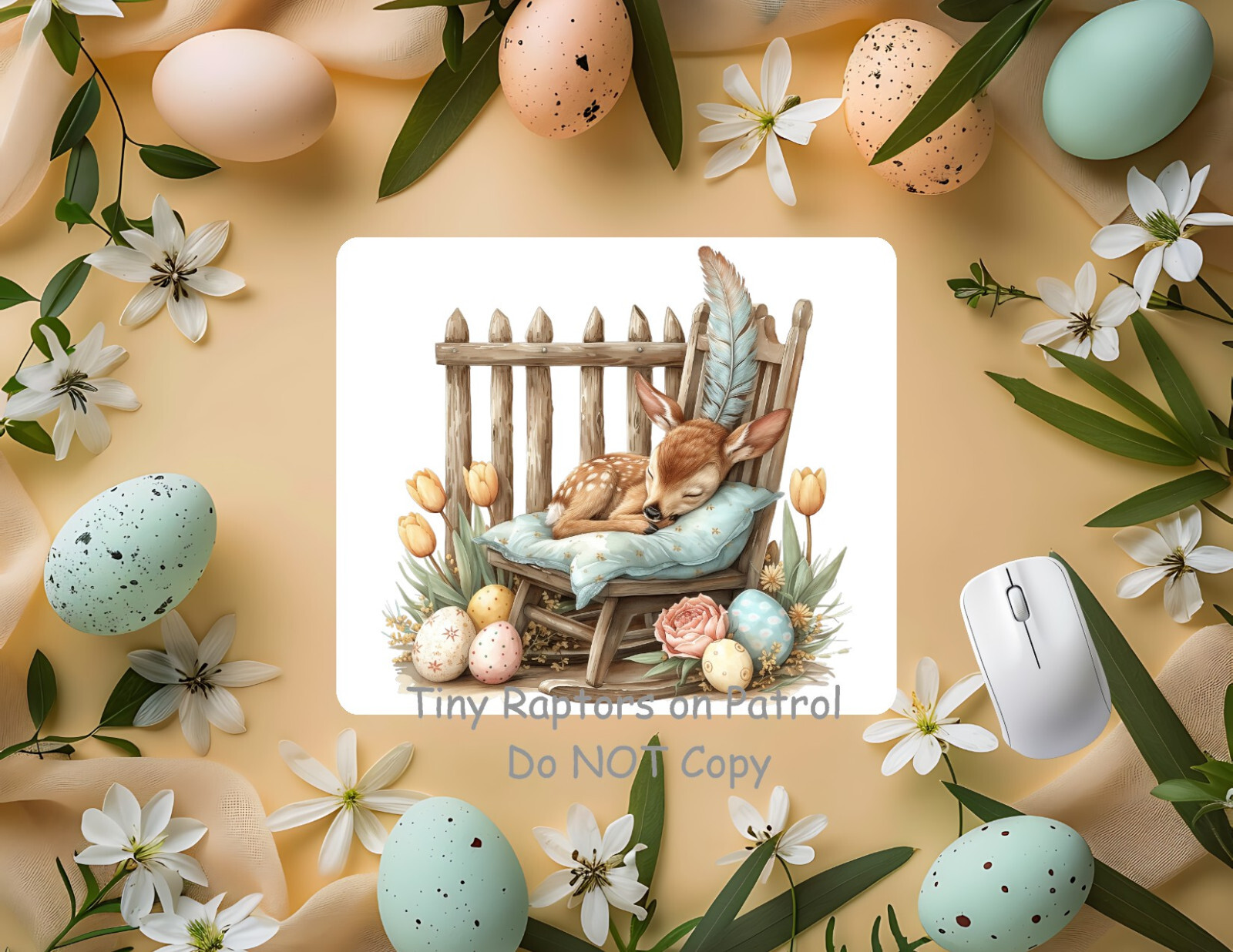 Easter themed neoprene PC/laptop Mouse Pad, CHOICE, , gifts, spring