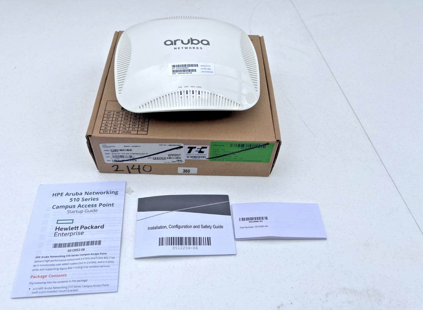 HPE Aruba Networks AP-215 Wireless Access Point WiFi Dual-Band Tested