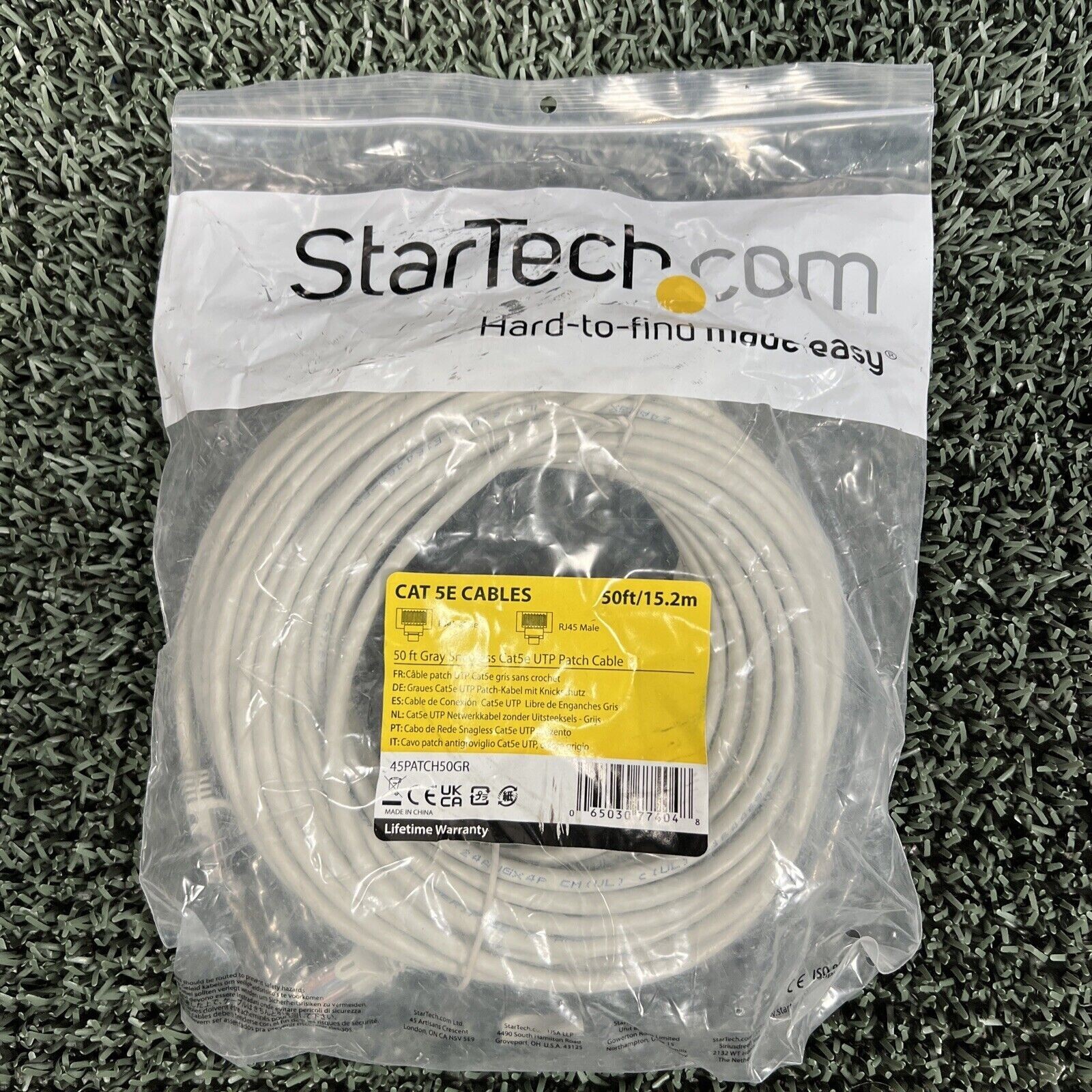 StarTech.com Cat5e Patch Cable with Snagless RJ45 Connectors - 50 ft, Gray (#84)