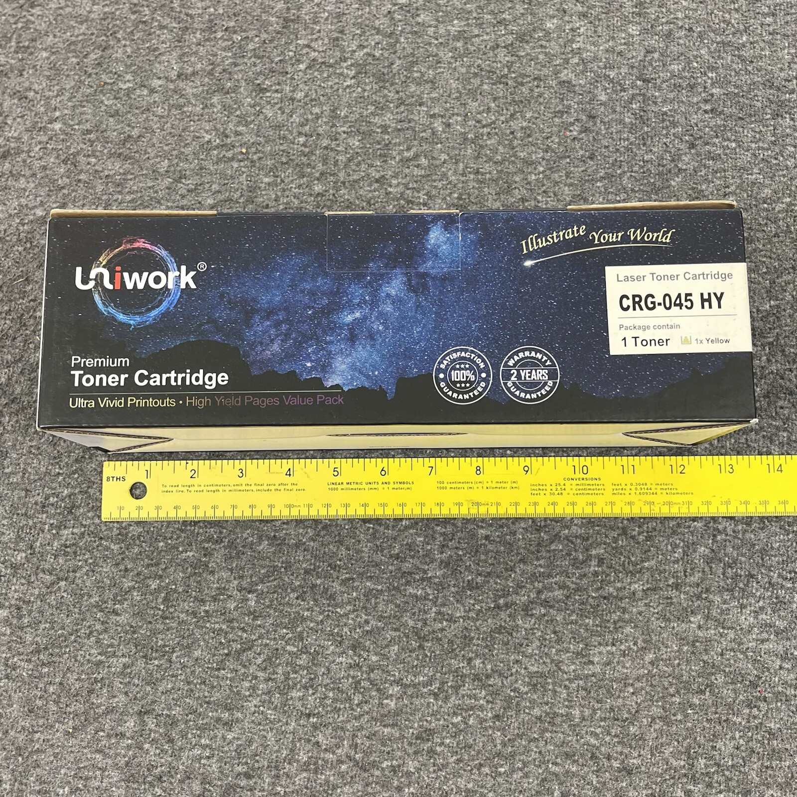 UNIWORK Laser Toner CRG-045 HC Compatible With Canon Color imageCLASS (Yellow)
