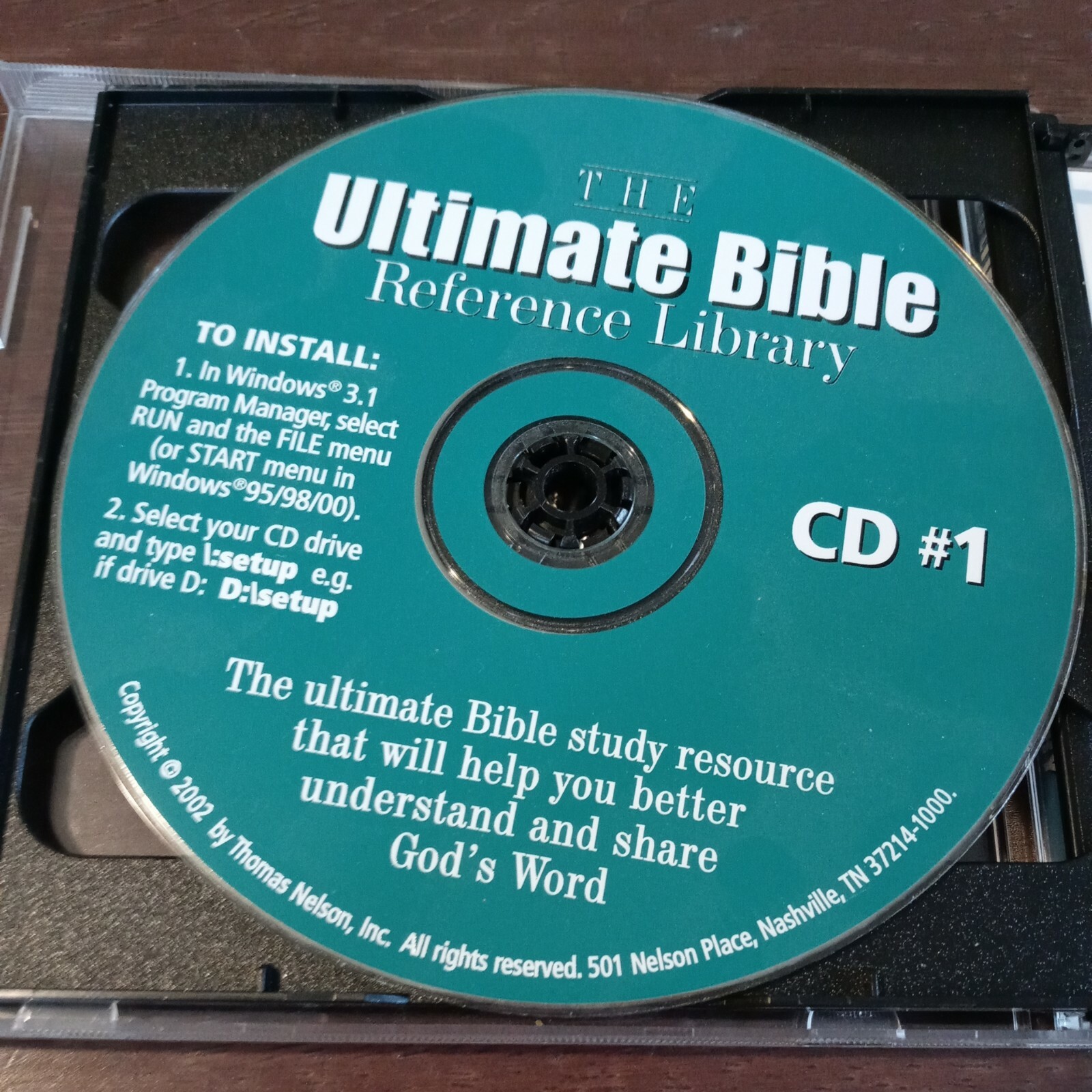 Nelson The Ultimate Bible Reference Library PC CD Set discs 1 and 2
