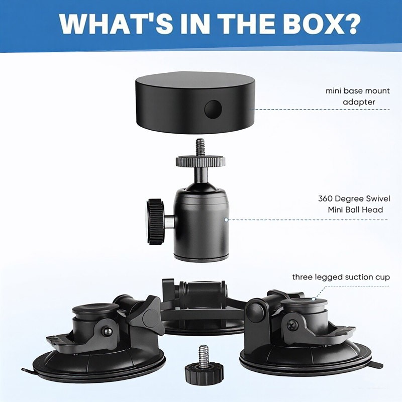 Roof Triangular Suction Cup Mount 360 Horizontal Adjustment For Starlink Mini