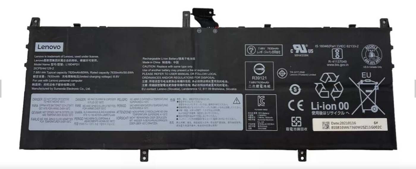 Genuine Battery L19D4PD1 L19C4PD1 L19M4PD1 For Lenovo Yoga 6-13ARE05 C640-13IML