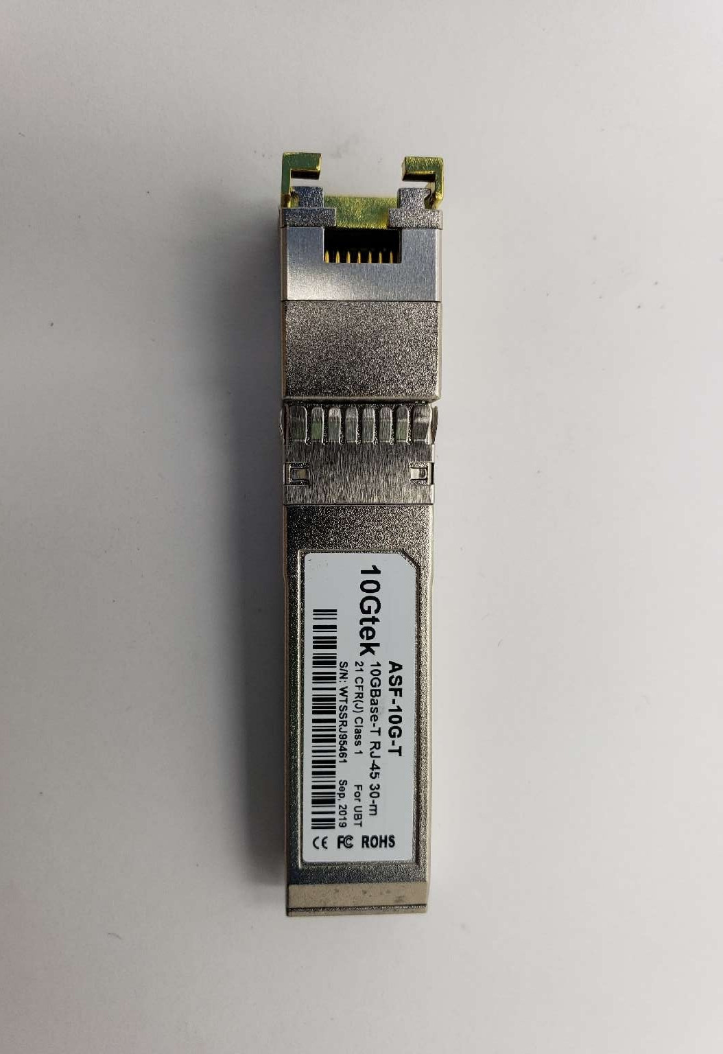 10Gtek ASF-10G-T 10GBase-T SFP+ RJ-45 30m Transceiver P/N: ASF-10G-T Tested