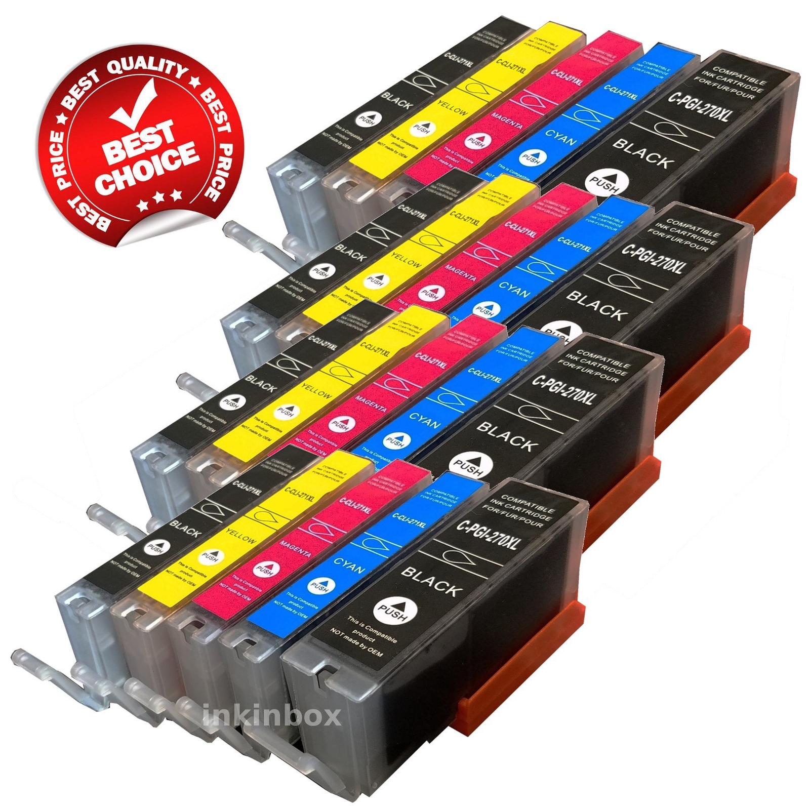 20Pk PGI270XL CLI271XL Ink Cartridge For Canon PIXMA MG5720 MG5721 MG5722 MG6820