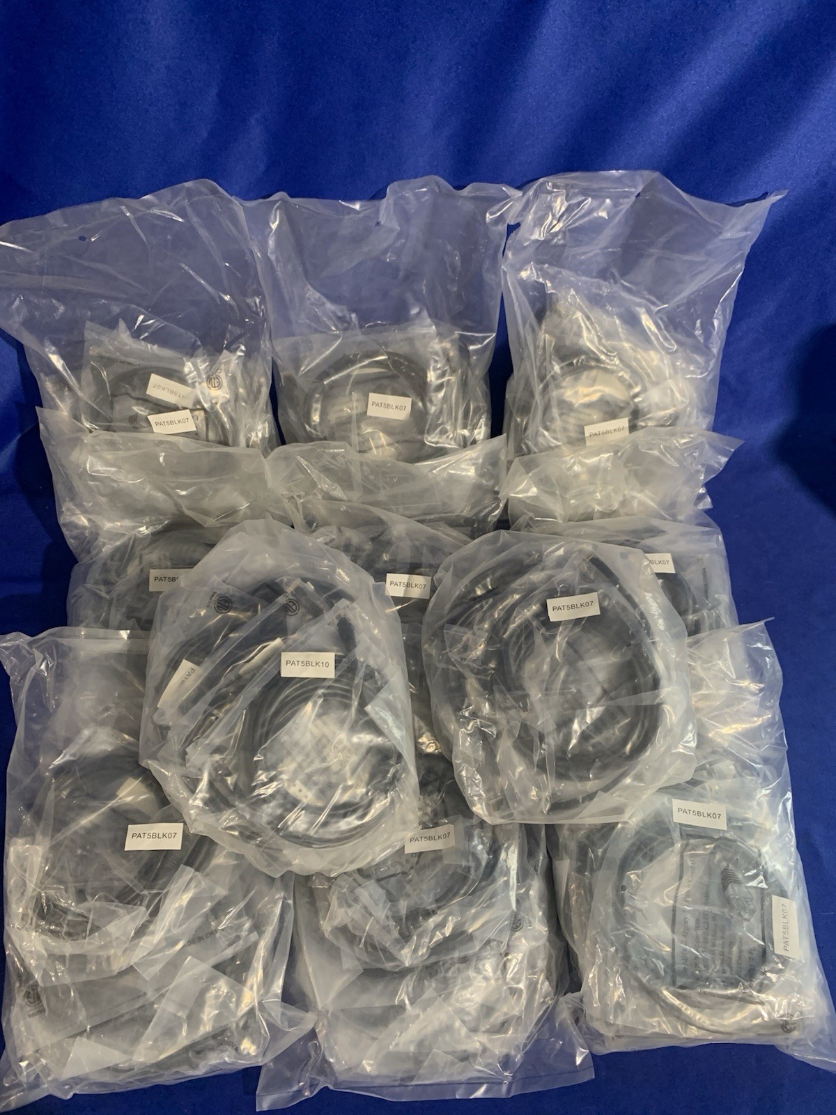 7 Foot Ethernet Network Cable Cat5e Patch Cord LAN - Pack of 10 x12 - New Sealed