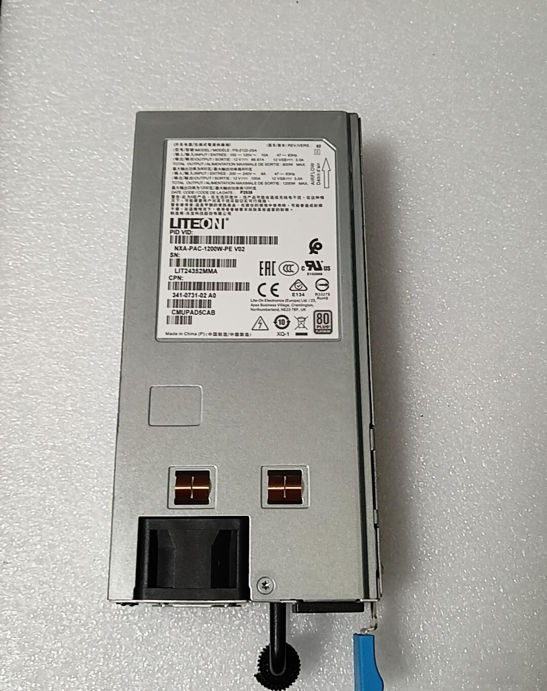 Cisco NXA-PAC-1200W-PE Power supply 341-0731  for N9K-C92304QC Tested