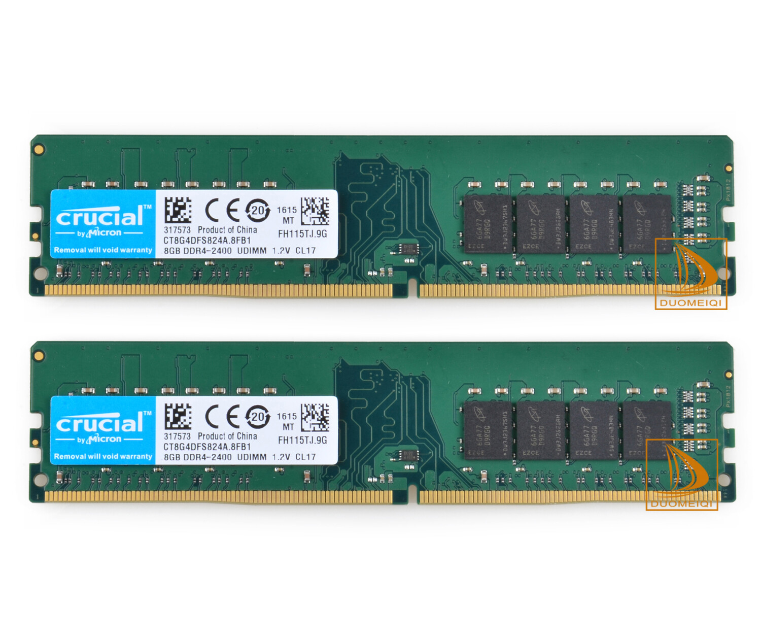 Crucial 16 GB DDR4 RAM 2X 8 GB PC4-2400T 2400MHz 288Pin UDIMM Desktop Memory