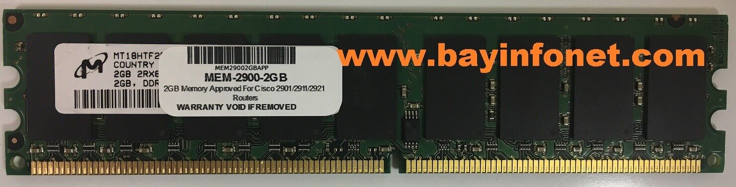MEM-2900-2GB 2GB Memory Approved for Cisco 2901, 2911, 2921 ISR