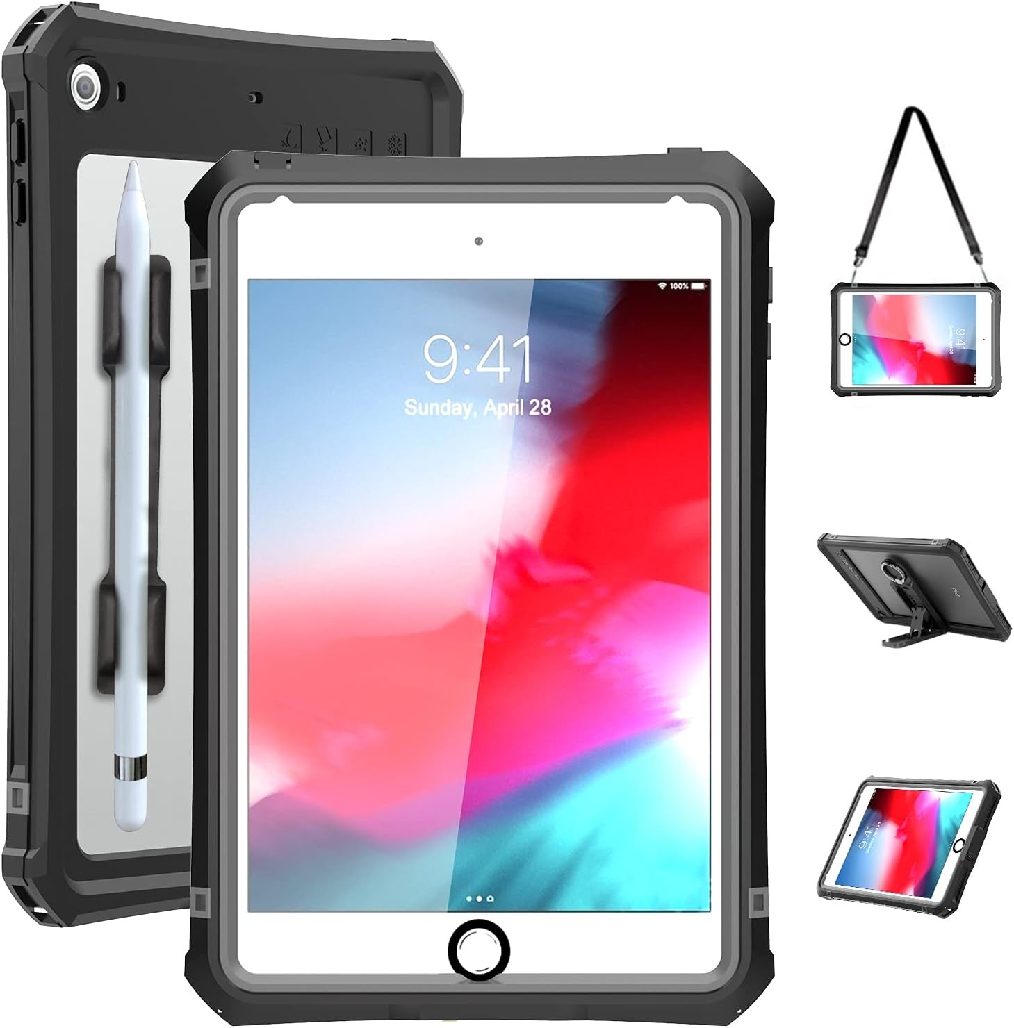 Case for iPad Mini 5/Mini 4 7.9-inch Waterproof Shockproof Drop Protective Cover