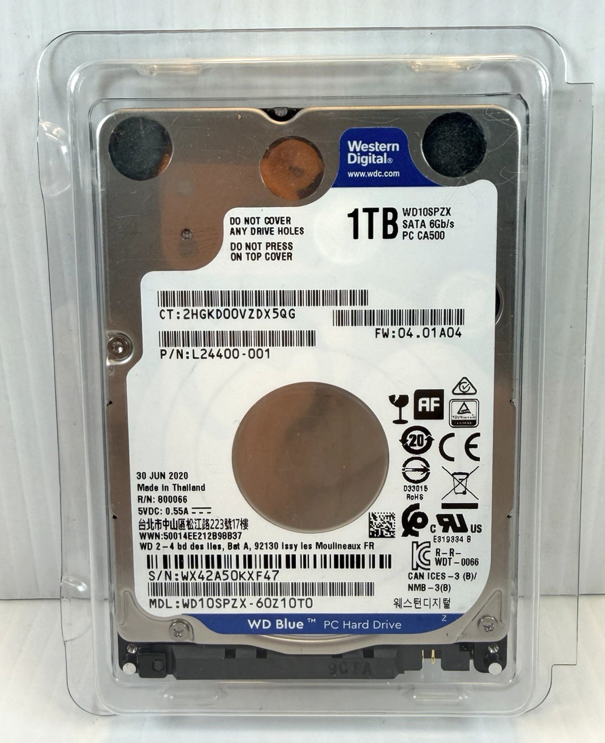Western Digital 1TB Hard Drive WD10SPZX SATA 6Gb/s PC CA500 - P/N L24400-001