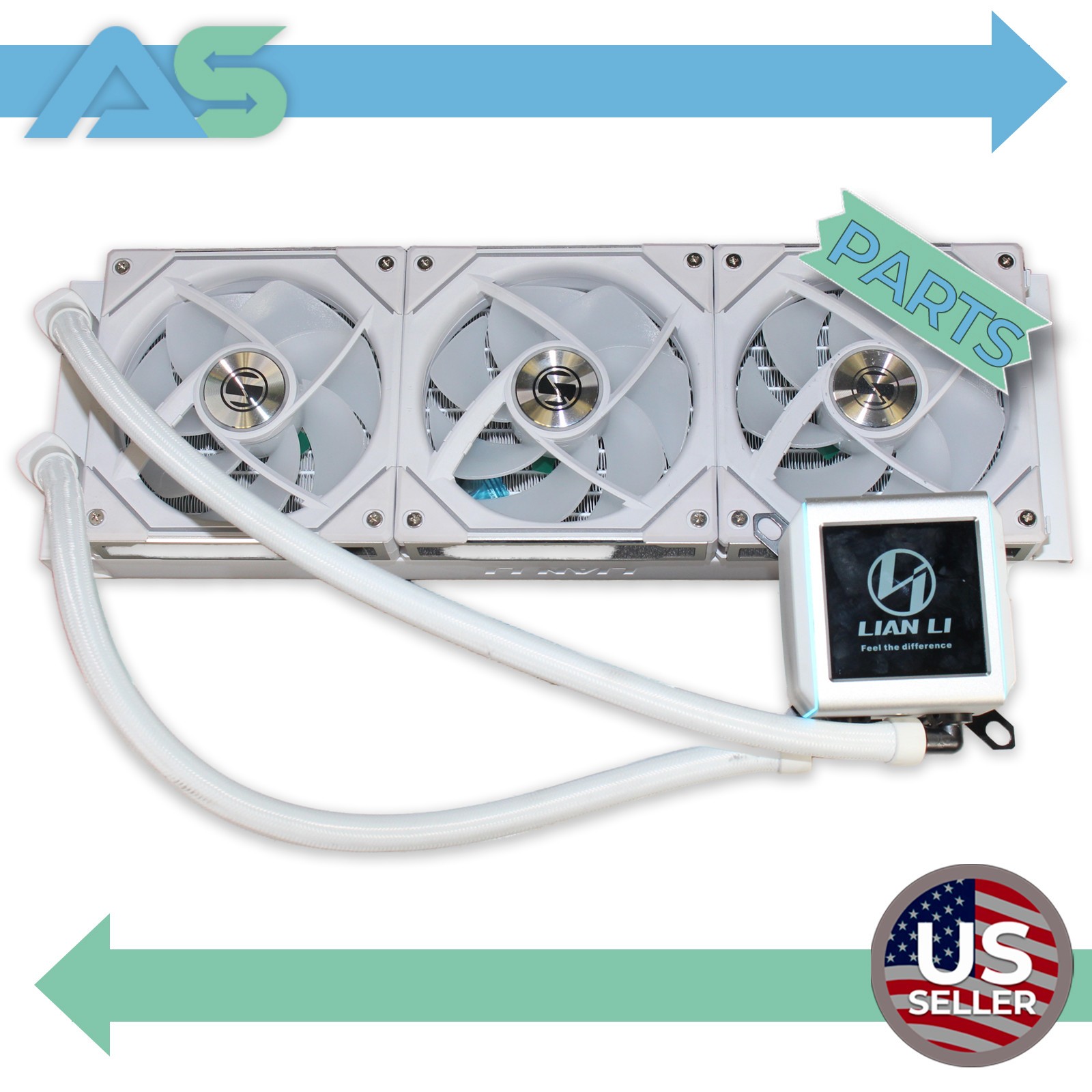 Lian Li HydroShift LCD 360TL 360mm AIO Liquid CPU Cooler White TL Fans Screen