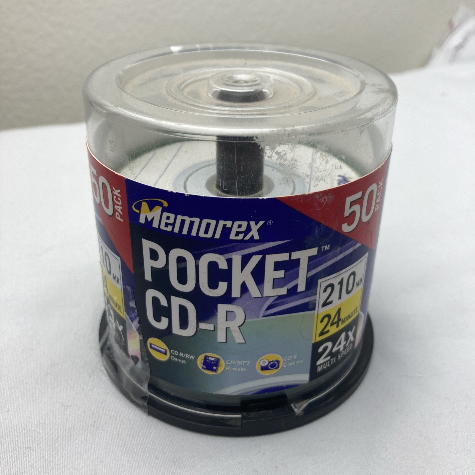 Open Box Memorex Pocket Cd-R 35qty 210mb 24minute 24x Speed - 35 discs OPEN BOX