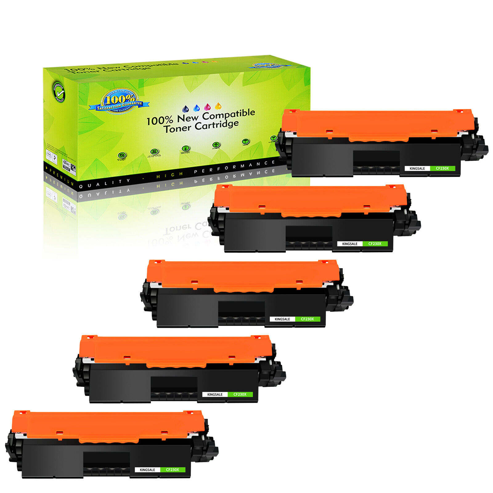 5 PACK Compatible CF230X Toner Cartridge for HP 30X Laserjet M203 M227 Printer