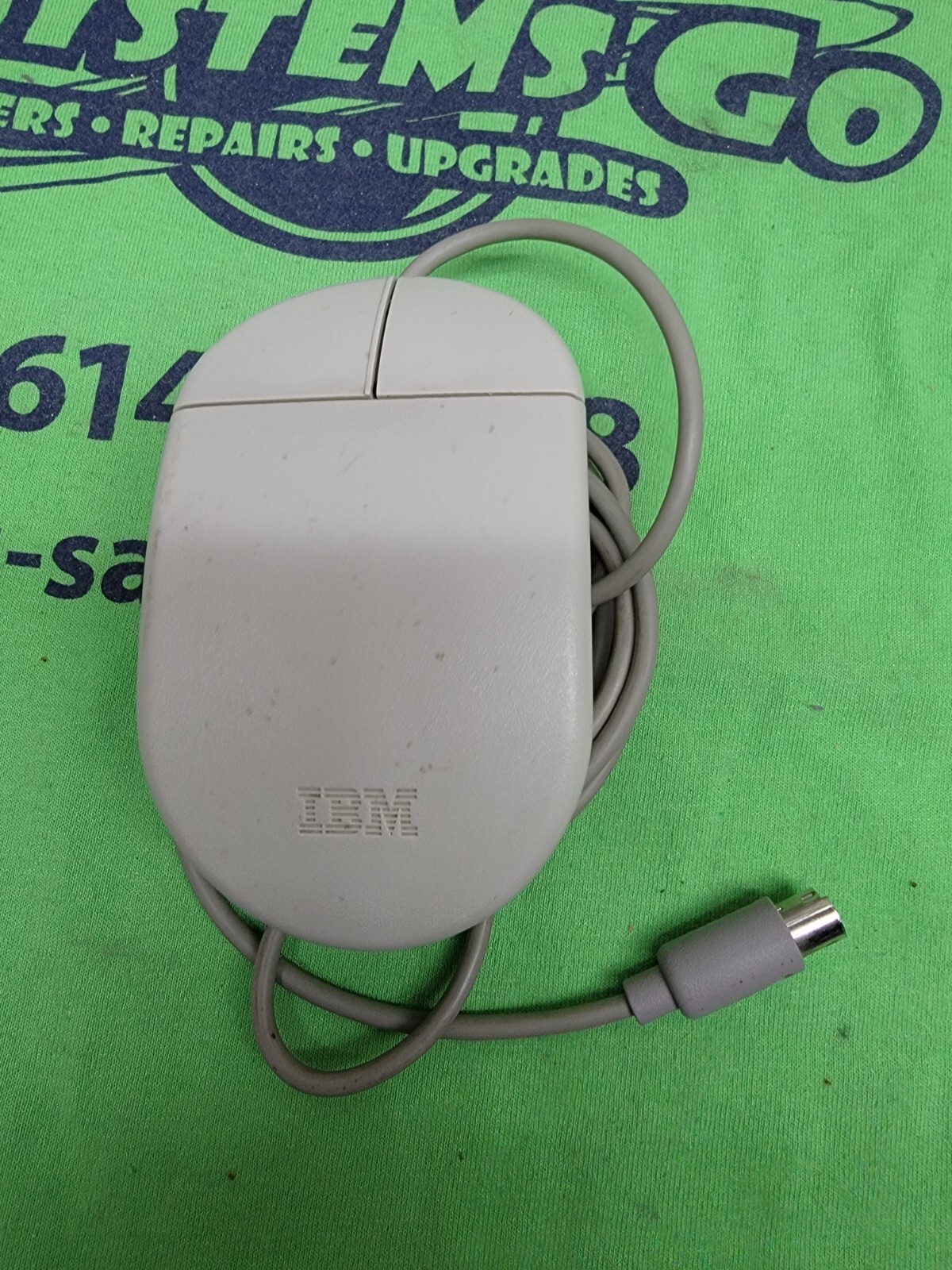Vintage IBM 2-Button Rollerball Mouse 34G1913 93F2379 PS2
