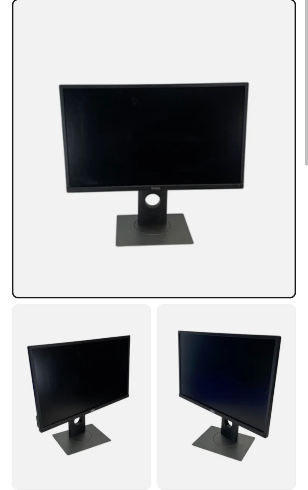 Dell P Series Dell P 24 Inch LED Monitor 16:9 Black Adjustable Stand Flat Screen