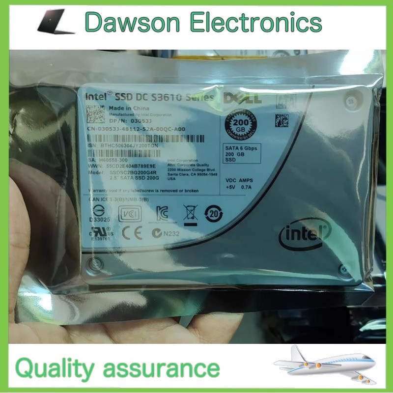 Intel DC S3610 200GB SSD 6Gb/s 2.5" Dell SATA SSDSC2BX200G4R State Solid Drive