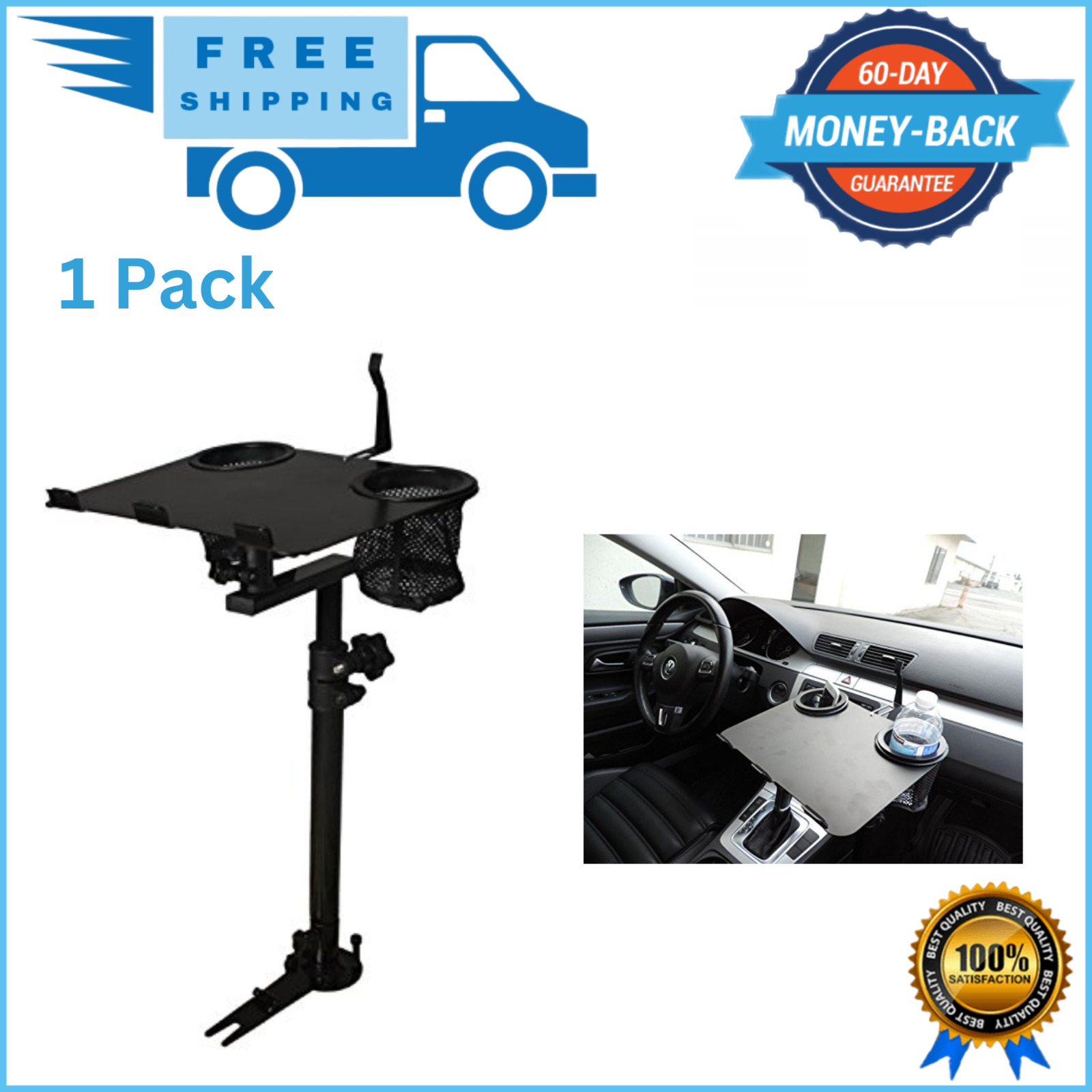 Aa-Products K005-B1 Car Laptop Mount Truck Vehicle Notebook Stand Holder with No